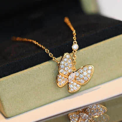 [Lora]BUTTERFLY DIAMOND NECKLACE
