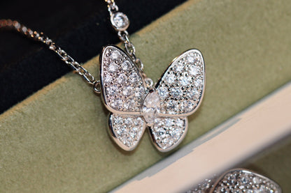 [LORA]BUTTERFLY DIAMOND NECKLACE