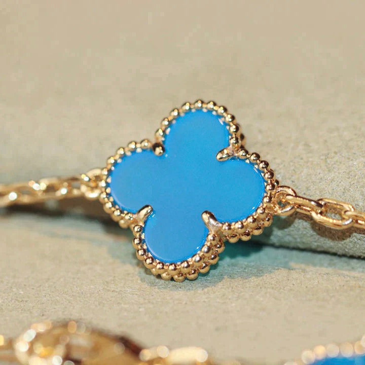 [Lora]CLOVER 20 MOTIFS TURQUOISE GOLD