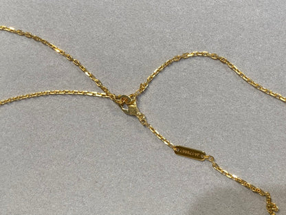 [Lora]CLOVER 25MM NECKLACE GOLD CARNELIAN
