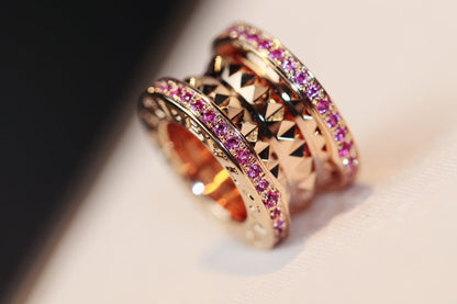 [LORA]ZERO 1 ROCK PINK GOLD PINK DIAMOND NECKLACE
