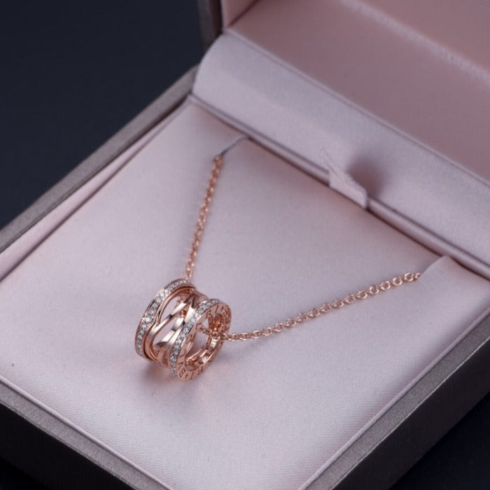 [LORA]ZERO 1 PINK GOLD DIAMOND OPEN NECKLACE