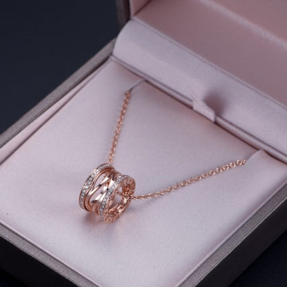 [LORA]ZERO 1 PINK GOLD DIAMOND OPEN NECKLACE