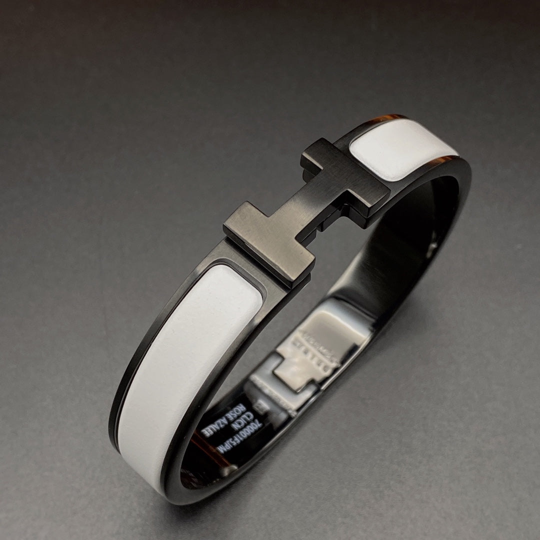 [LORA]H BRACELET 12MM BLACK WHITE CERAMIC
