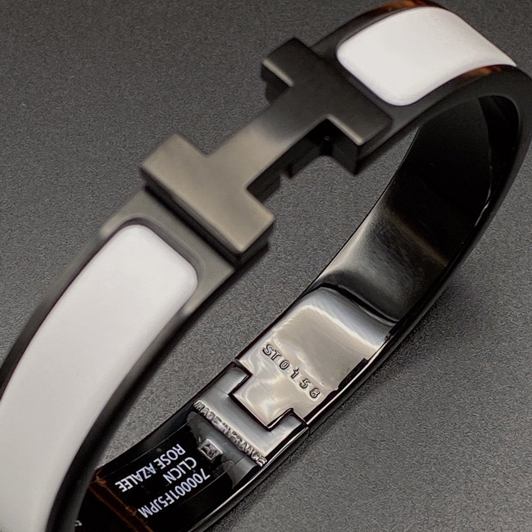 [LORA]H BRACELET 12MM BLACK WHITE CERAMIC