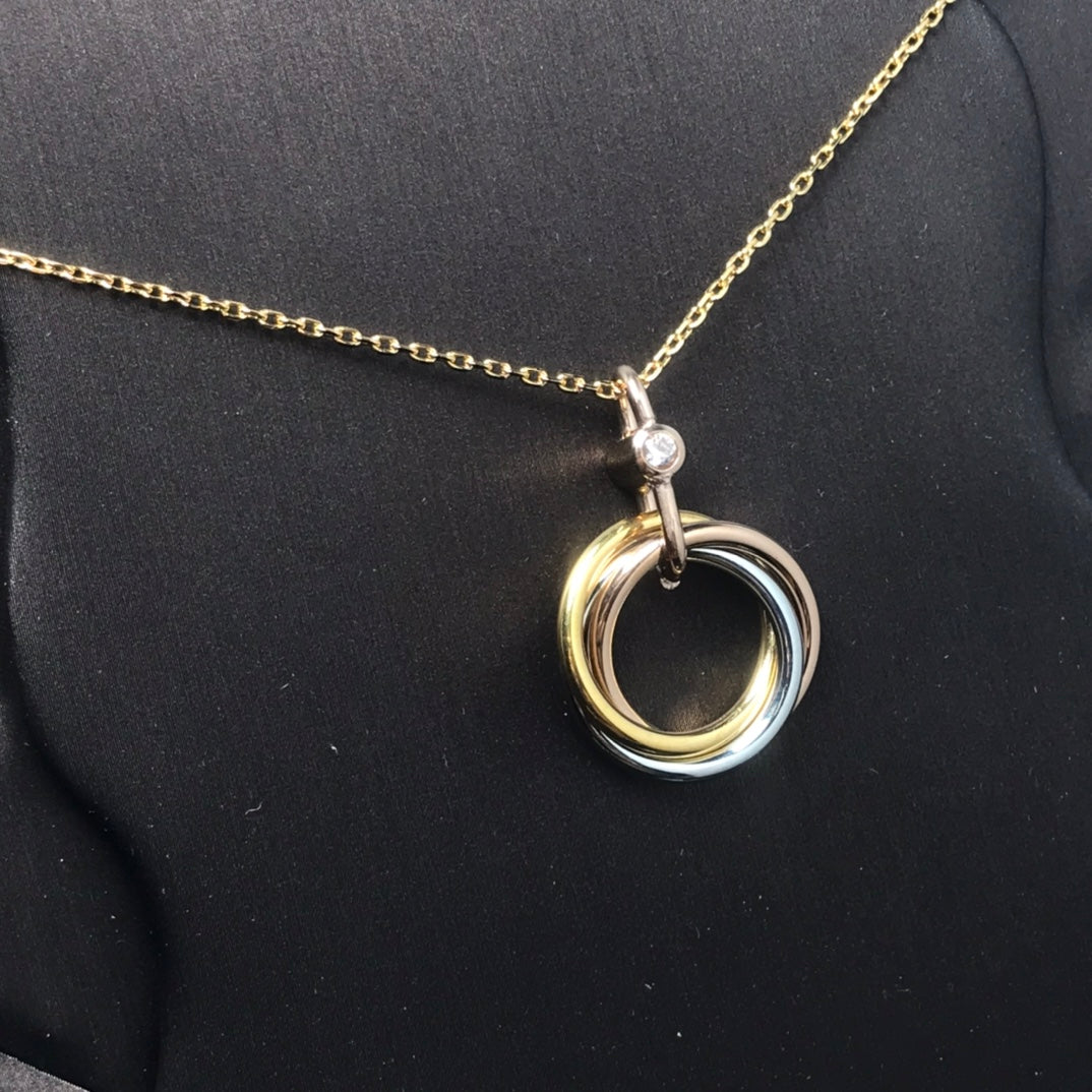 [LORA] TRINITY  NECKLACE 1 DIAMOND