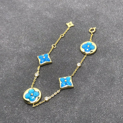 [LORA]STAR AND SUN TURQUOISE 4 MOTIFS 3 DIAMONDS