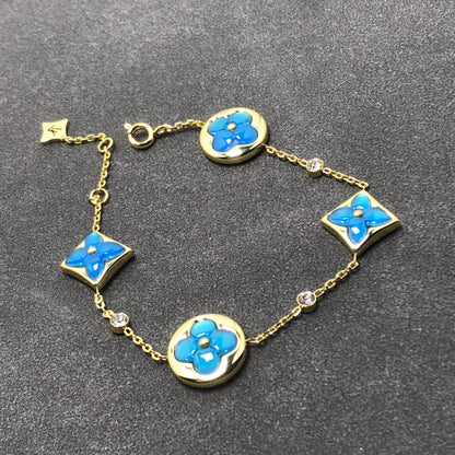 [LORA]STAR AND SUN TURQUOISE 4 MOTIFS 3 DIAMONDS