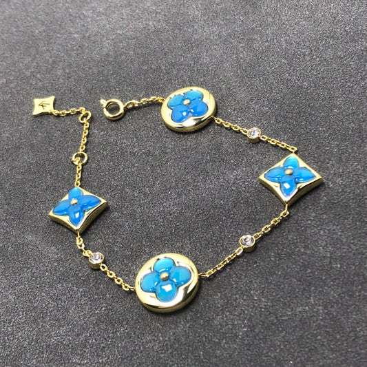 [LORA]STAR AND SUN TURQUOISE 4 MOTIFS 3 DIAMONDS