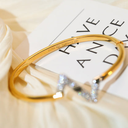 [LORA]VOLTE UPSITE DOWN GOLD DIAMOND BRACELET