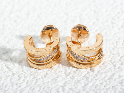[LORA]ZERO 1 PINK GOLD DIAMONDS EARRINGS