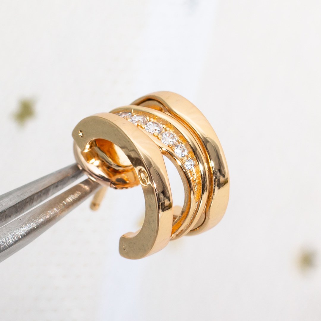 [LORA]ZERO 1 PINK GOLD DIAMONDS EARRINGS