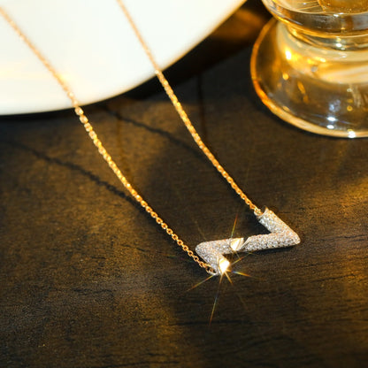 [LORA]VOLT SILVER DIAMOND PEDANT NECKLACE