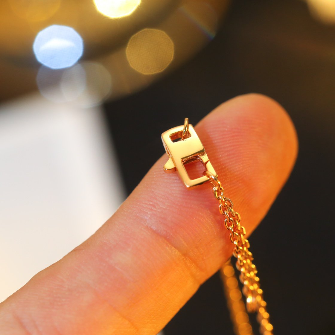 [LORA]STAR AND SUN DIAMOND PINK GOLD NECKLACE