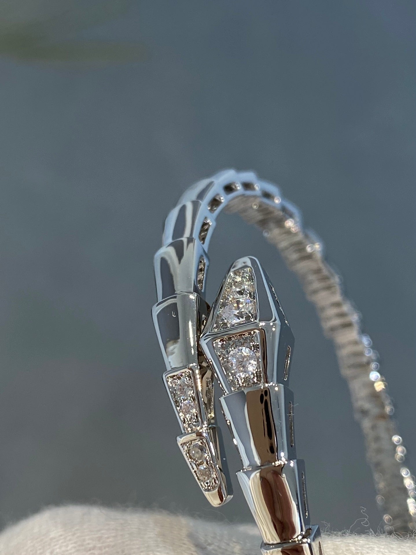 [LORA]SERPENTI BRACELET DIAMONDS SILVER