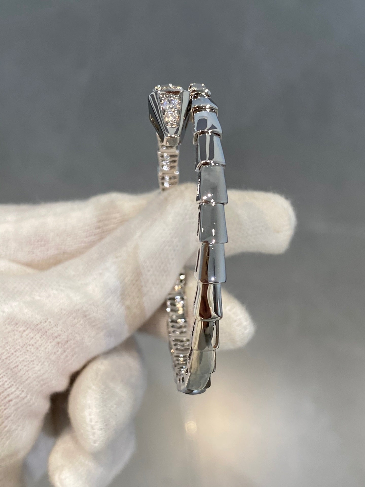 [LORA]SERPENTI BRACELET DIAMONDS SILVER