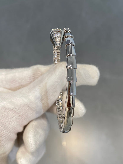 [LORA]SERPENTI BRACELET DIAMONDS SILVER