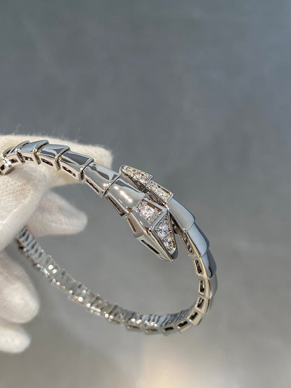 [LORA]SERPENTI BRACELET DIAMONDS SILVER