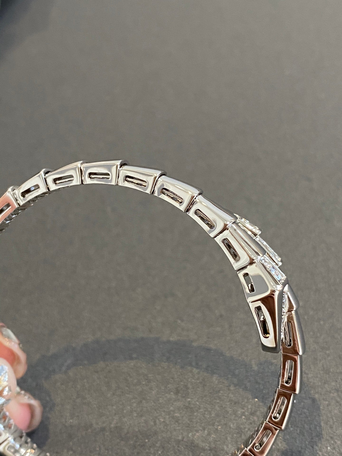 [LORA]SERPENTI BRACELET DIAMONDS SILVER