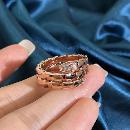 [LORA]SERPENTS DOUBLE ROW DIAMOND RING