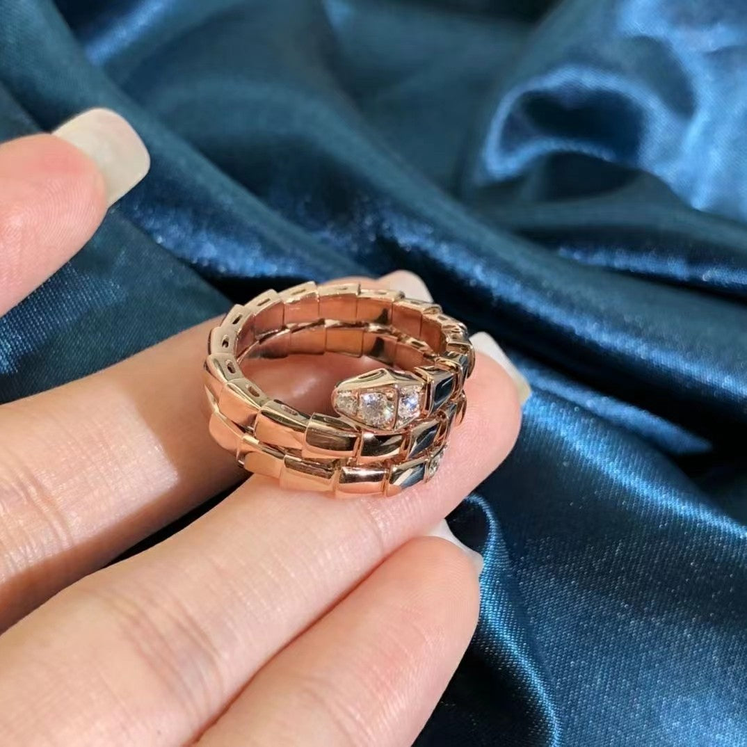 [LORA]SERPENTS DOUBLE ROW DIAMOND RING