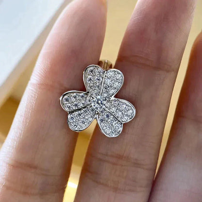 [LORA]CLOVER COMOS DIAMOND EARRINGS SILVER
