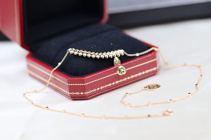 [LORA]CLASH PINK GOLD NECKLACE