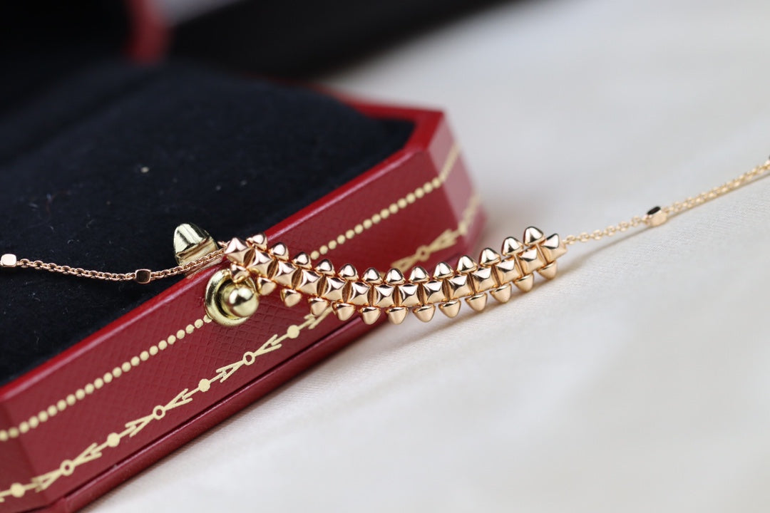 [LORA]CLASH PINK GOLD NECKLACE