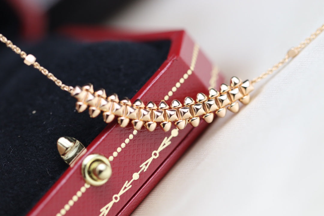 [LORA]CLASH PINK GOLD NECKLACE