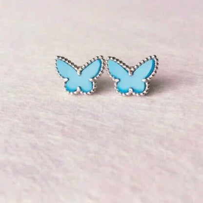 [Lora]BUTTERFLY TURQUOISE EARRINGS SILVER