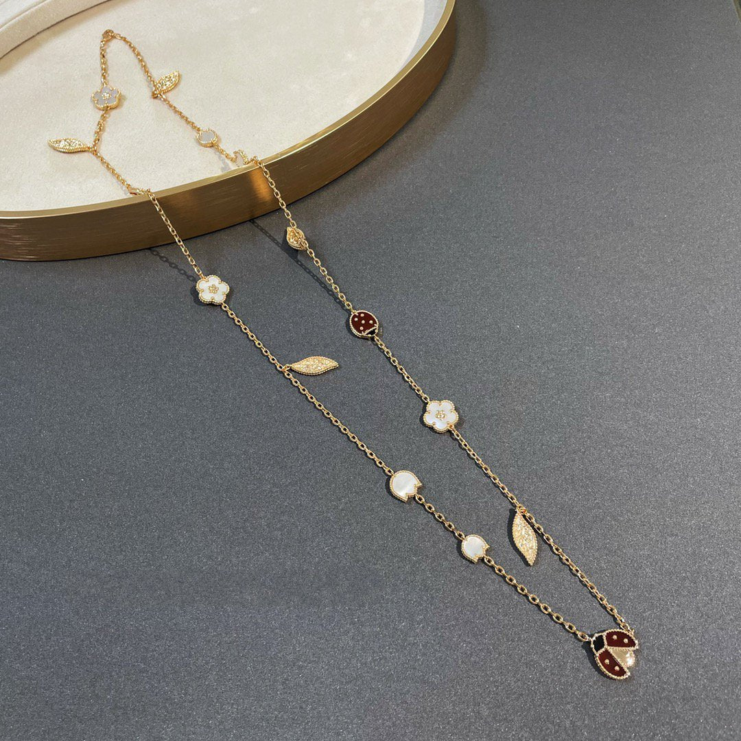 [Lora]LUCKY SPRING 15 MOTIFS GOLD NECKLACE