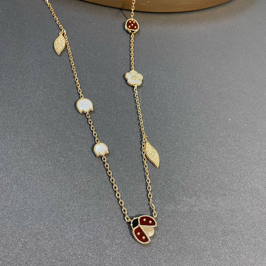 [LORA]LUCKY SPRING 15 MOTIFS GOLD NECKLACE