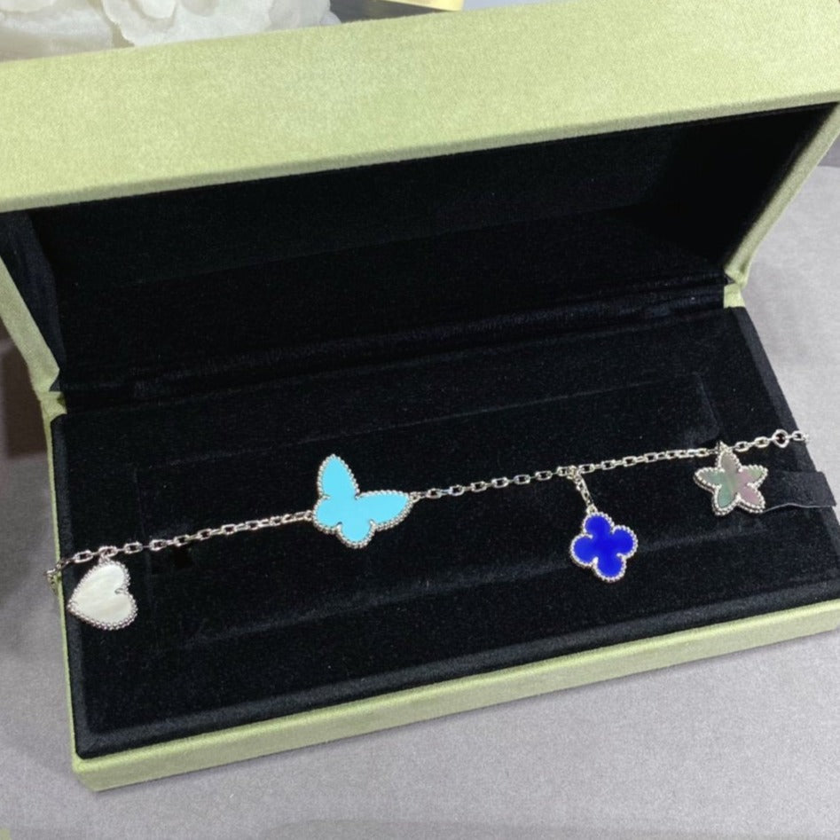 [Lora]LUCKY SPRING SILVER BRACELET 4 MOTIF