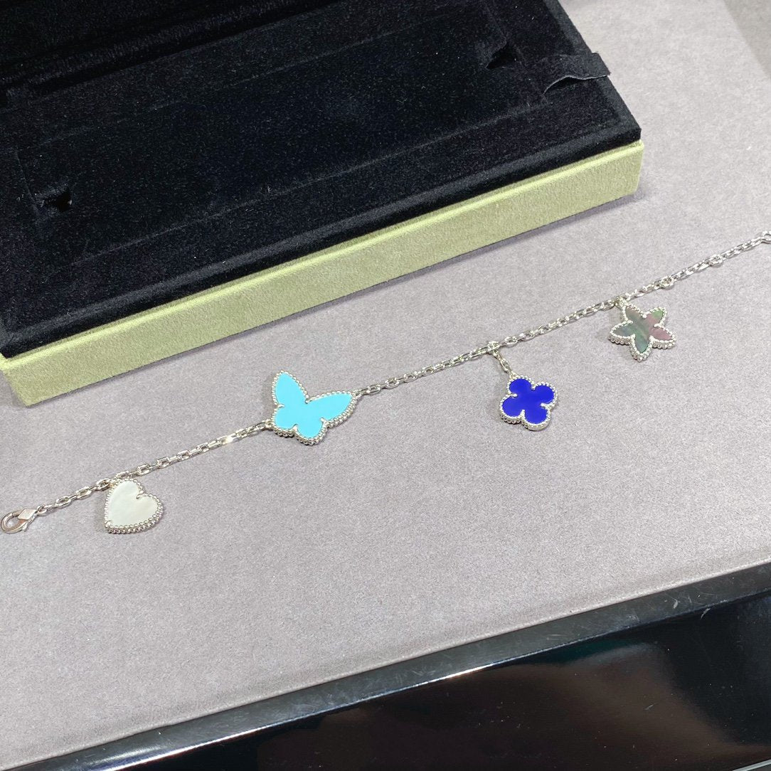 [Lora]LUCKY SPRING SILVER BRACELET 4 MOTIF
