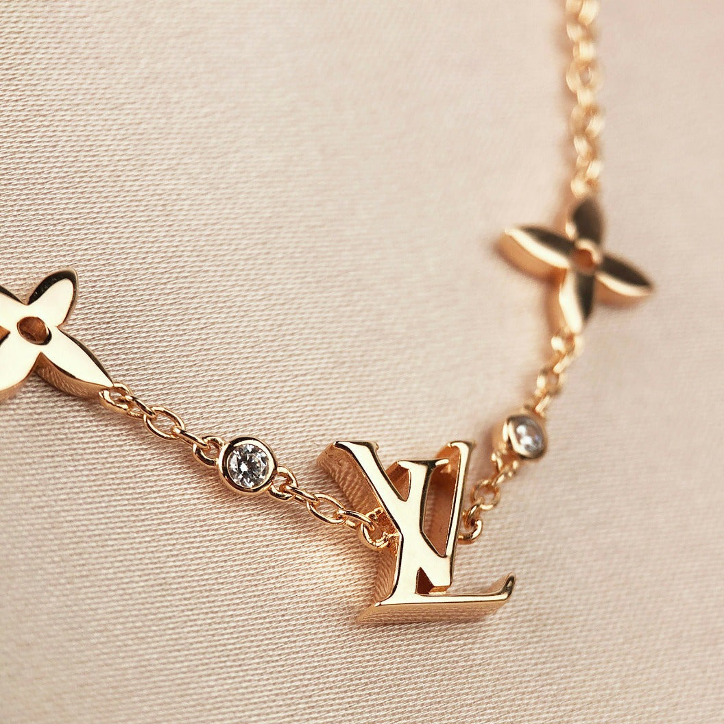 [LORA]STAR AND SUN 7 MOTIFS GOLD BRACELET