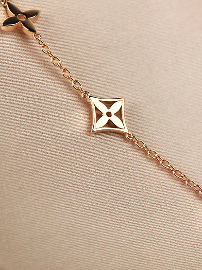 [LORA]STAR AND SUN 7 MOTIFS GOLD BRACELET