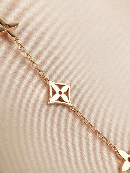 [LORA]STAR AND SUN 7 MOTIFS GOLD BRACELET