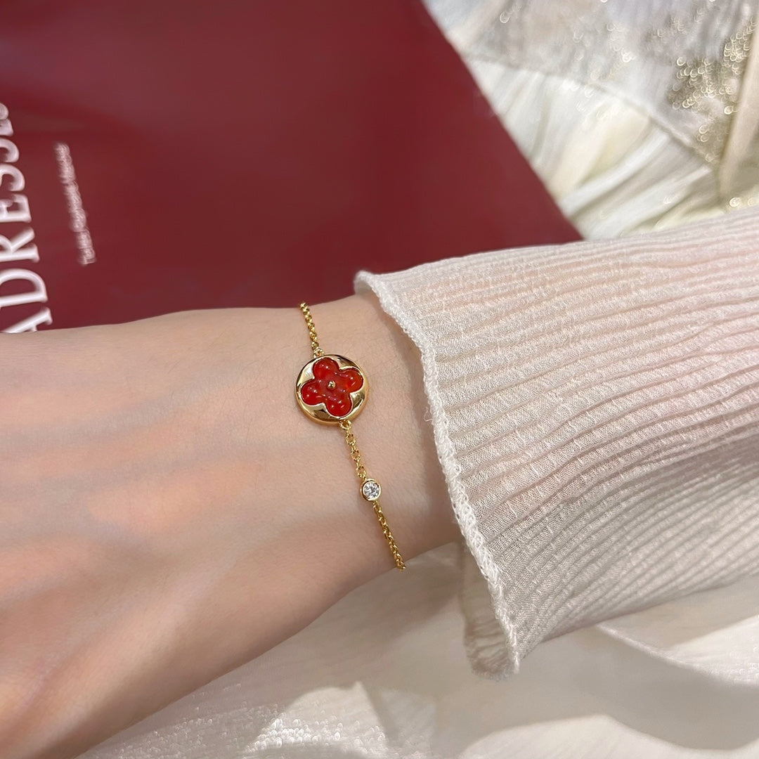 [LORA]SUN PEDANT CARNELIAN BRACELET