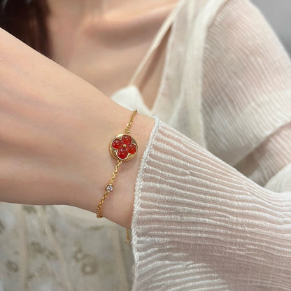 [LORA]SUN PEDANT CARNELIAN BRACELET