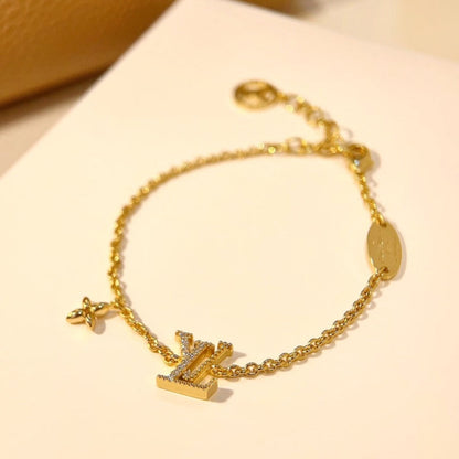[LORA]LOGO STAR MOTIF GOLD BRACELET
