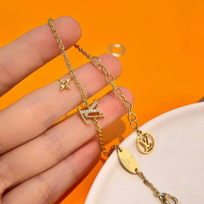 [LORA]LOGO STAR MOTIF GOLD BRACELET