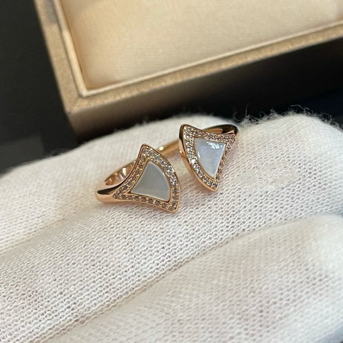 [LORA]DREAM MOP DIAMOND OPEN RING
