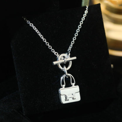 [LORA]POP H PEDANT SILVER NECKLACE