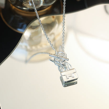 [LORA]POP H PEDANT SILVER NECKLACE