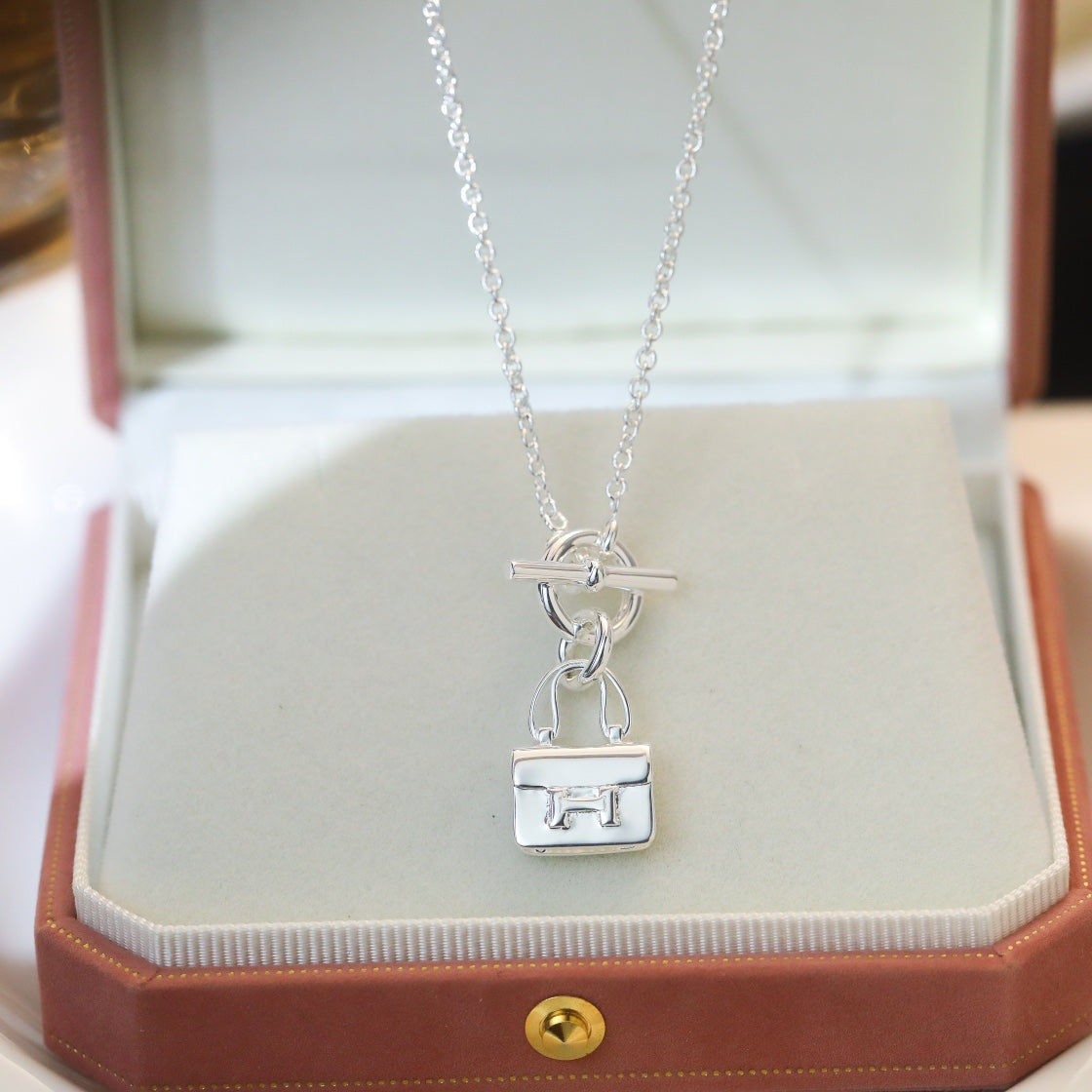 [LORA]POP H PEDANT SILVER NECKLACE