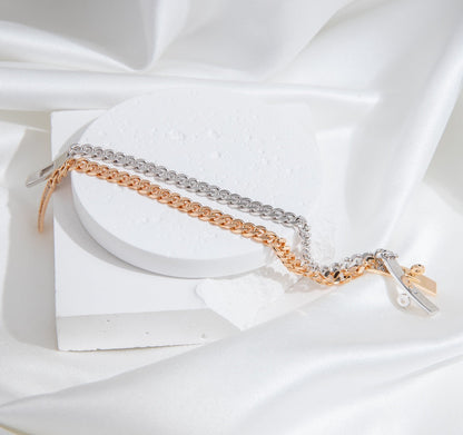 [LORA]KELLY CHAIN SILVER DIAMOND BRACELET
