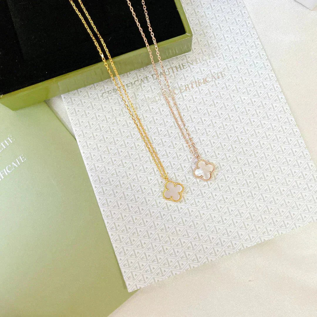[LORA]CLOVER MINI 9.5MM WHITE MOTHER-OF-PEARL NECKLACE
