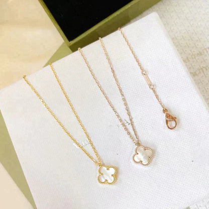 [LORA]CLOVER MINI 9.5MM WHITE MOTHER-OF-PEARL NECKLACE