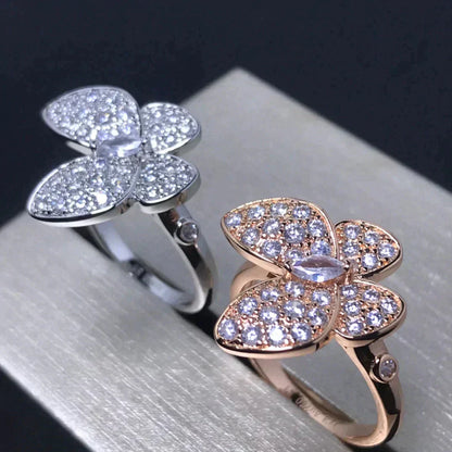 [LORA]BUTTERFLY PINK GOLD DIAMOND RING