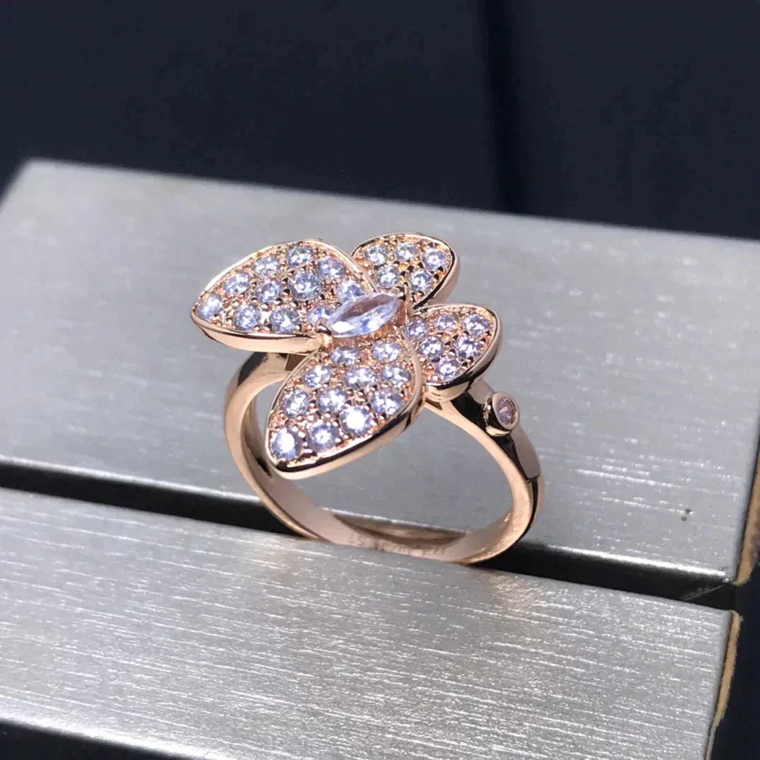 [Lora]BUTTERFLY PINK GOLD DIAMOND RING